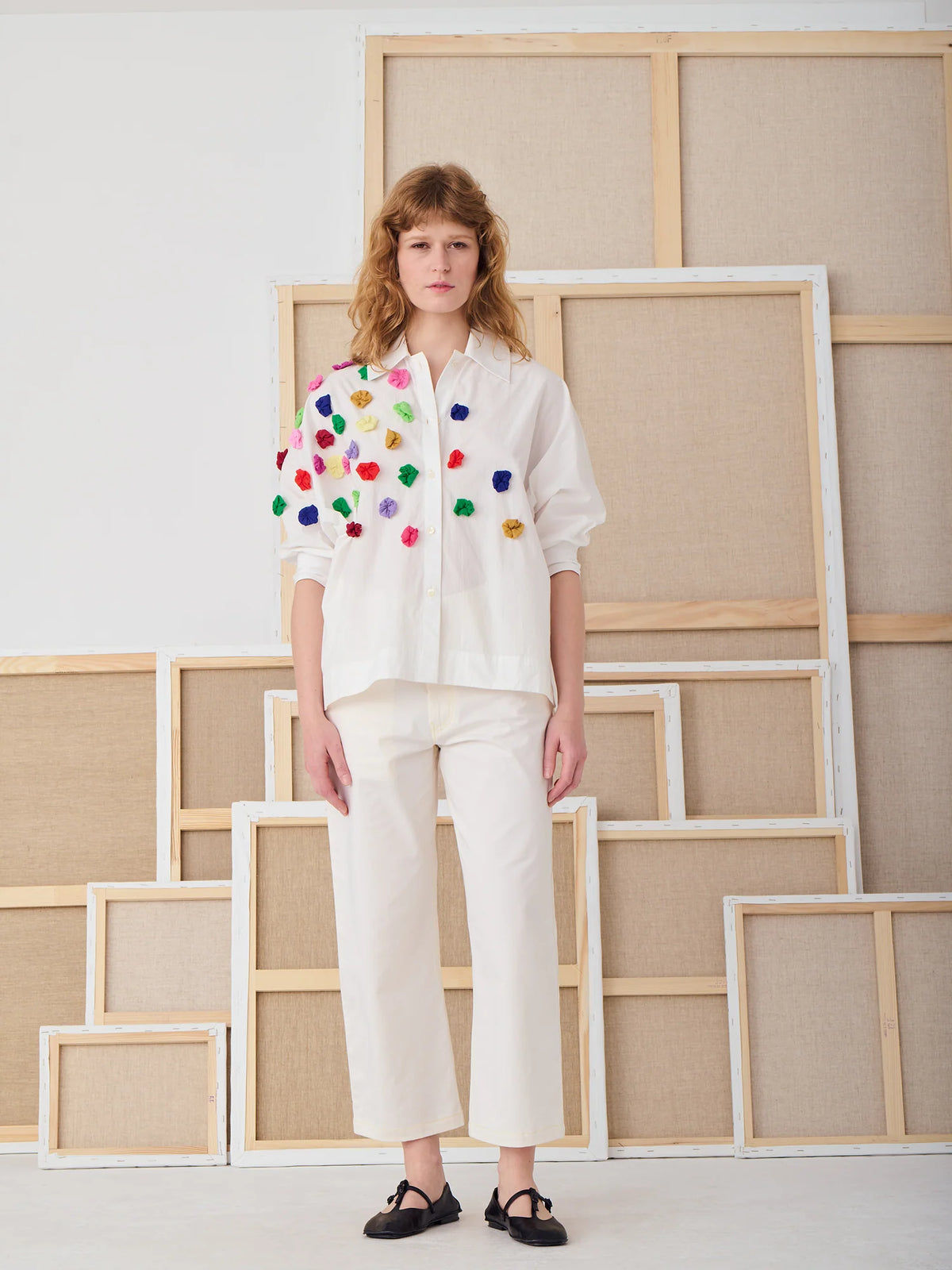 manuela la coloriste shirt blanc creme - MII SS25