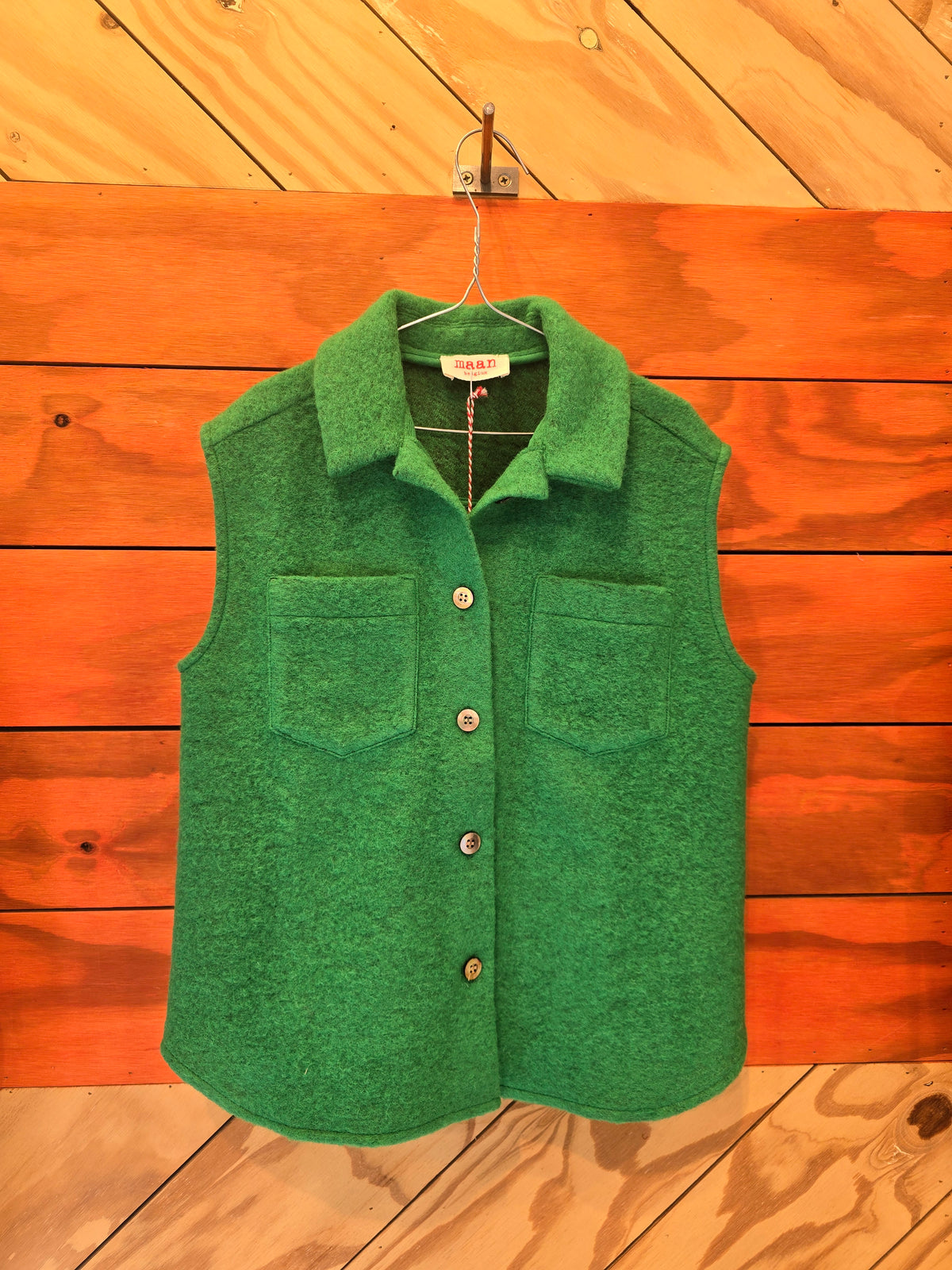 holly vest green AW24
