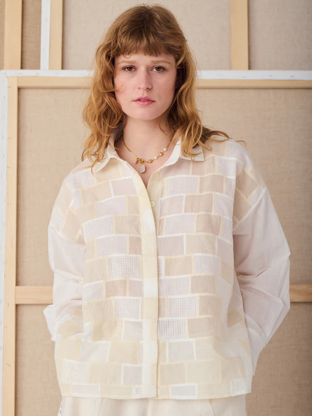 greta la toile blanche shirt - MII SS25