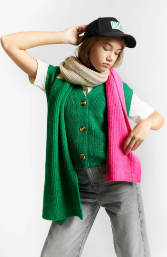 retro tricolor scarf AW24